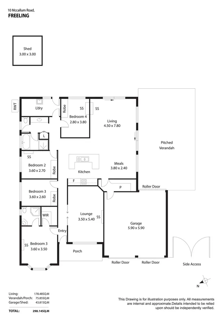 Floorplan of Homely house listing, 10 Mccallum Road, Freeling SA 5372