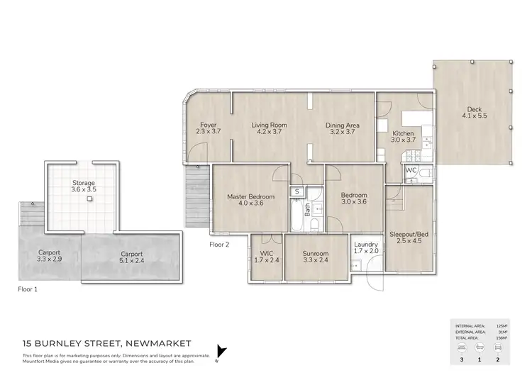 Floorplan of Homely house listing, 15 Burnley Street, Newmarket QLD 4051