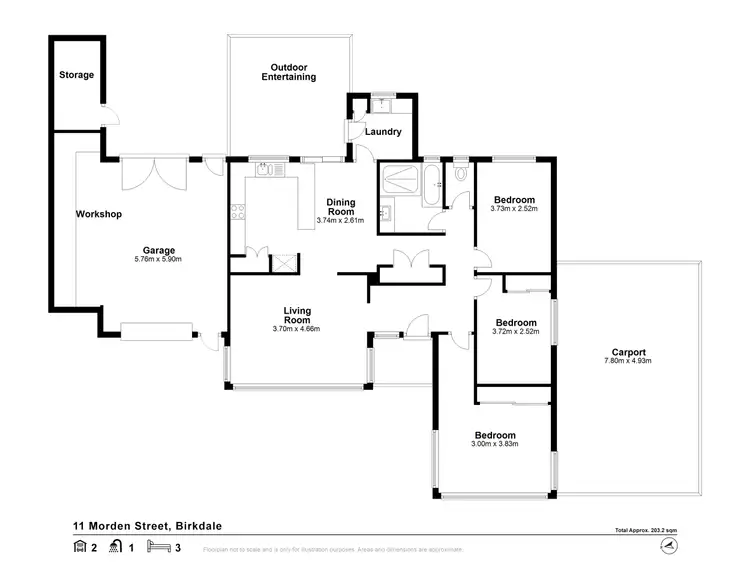 Floorplan of Homely house listing, 11 Morden Street, Birkdale QLD 4159