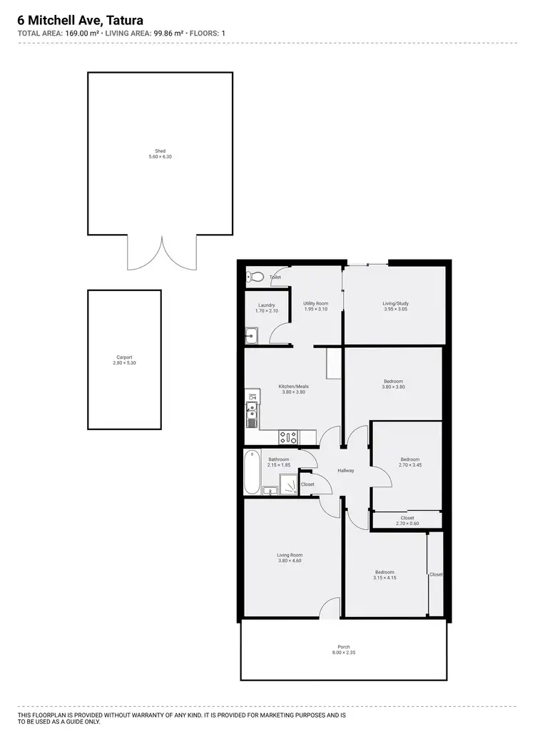 Floorplan of Homely house listing, 6 Mitchell Avenue, Tatura VIC 3616
