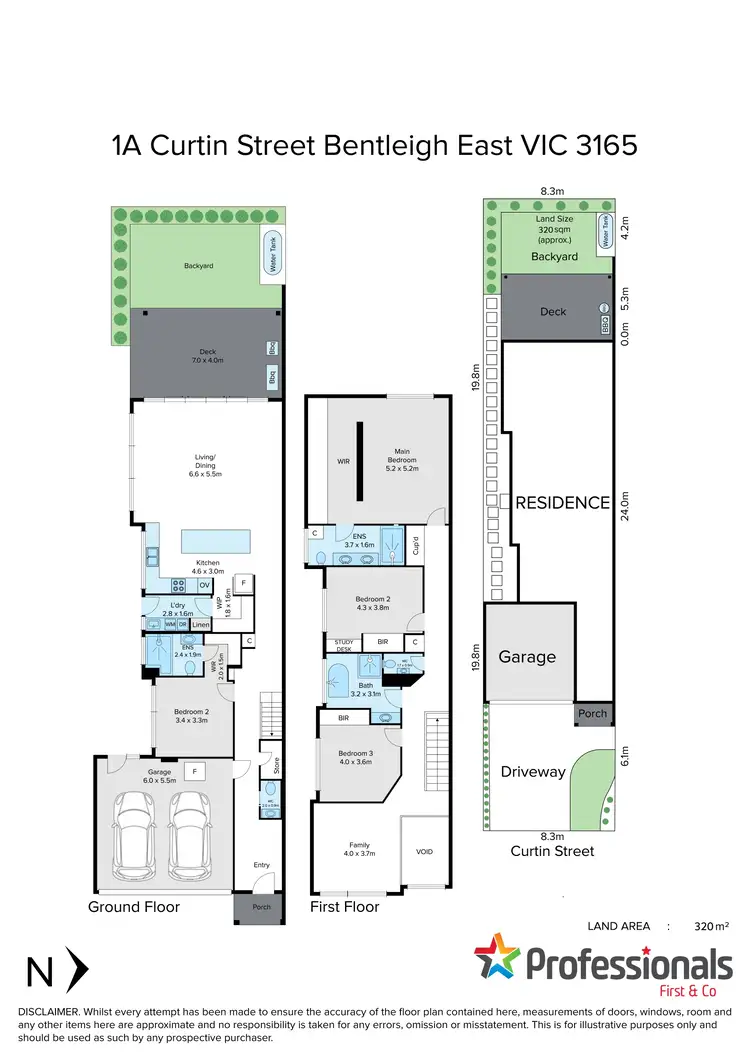 Floorplan of Homely townhouse listing, 1A Curtin Street, Bentleigh East VIC 3165