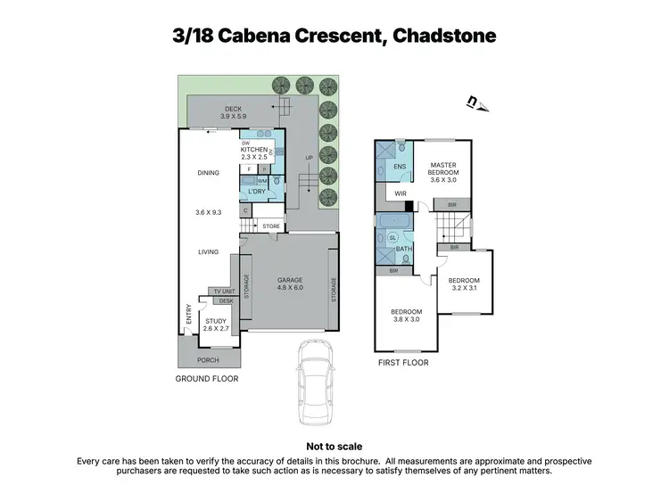 Floorplan of Homely townhouse listing, 3/18 Cabena Crescent, Chadstone VIC 3148