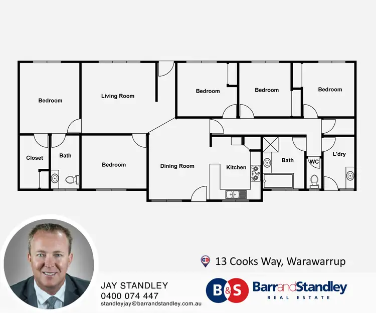 Floorplan of Homely house listing, 13 Cooks Way, Warawarrup WA 6220