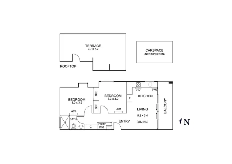 Floorplan of Homely unit listing, 5/15 Harding Avenue, Bonbeach VIC 3196