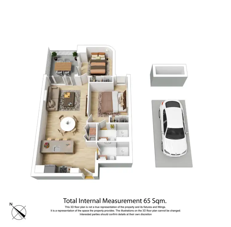 Floorplan of Homely apartment listing, 1704D/8 Joseph Road, Footscray VIC 3011