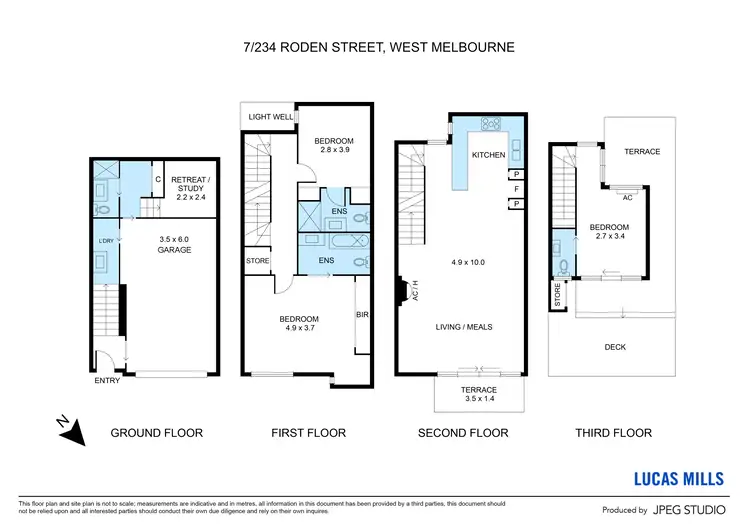 Floorplan of Homely townhouse listing, 7/234 Roden Street, West Melbourne VIC 3003
