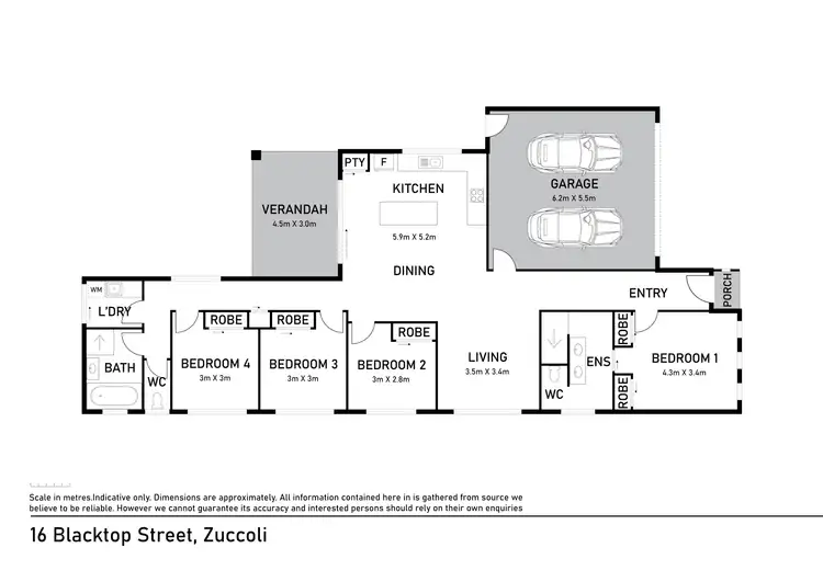 Floorplan of Homely house listing, 16 Blacktop Street, Zuccoli NT 832