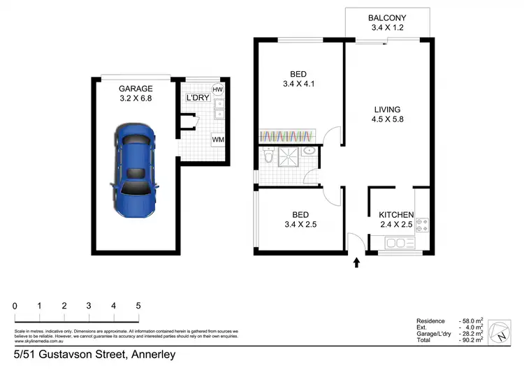 Floorplan of Homely unit listing, 5/51 Gustavson Street, Annerley QLD 4103