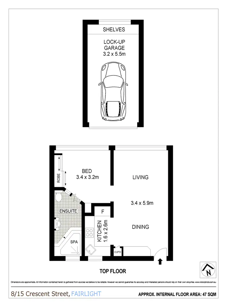 Floorplan of Homely apartment listing, 8/15 Crescent Street, Fairlight NSW 2094