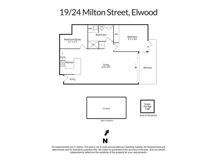 Floorplan of Homely apartment listing, 19/24-26 Milton Street, Elwood VIC 3184