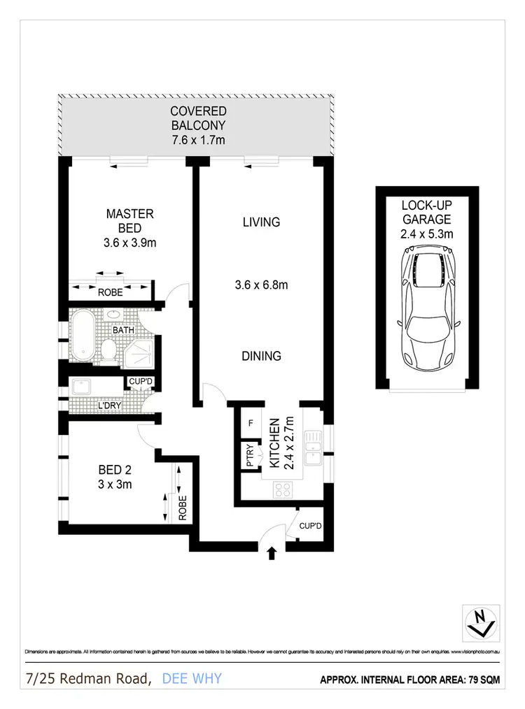 Floorplan of Homely apartment listing, 7/25 Redman Road, Dee Why NSW 2099