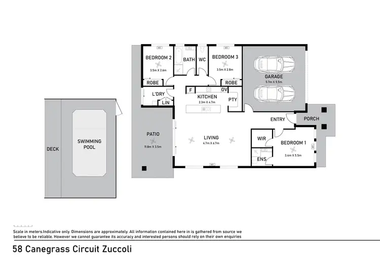 Floorplan of Homely house listing, 58 Canegrass Circuit, Zuccoli NT 832