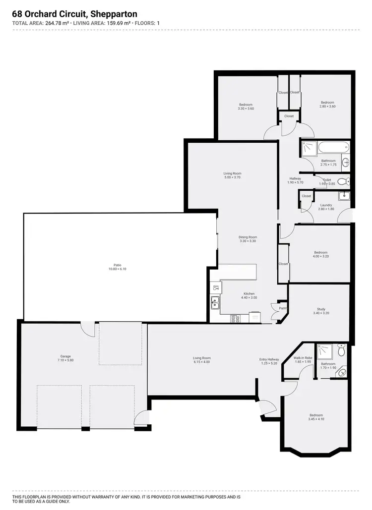 Floorplan of Homely house listing, 68 Orchard Circuit, Shepparton VIC 3630