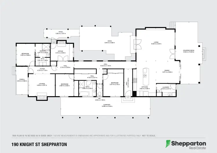 Floorplan of Homely house listing, 190 Knight Street, Shepparton VIC 3630