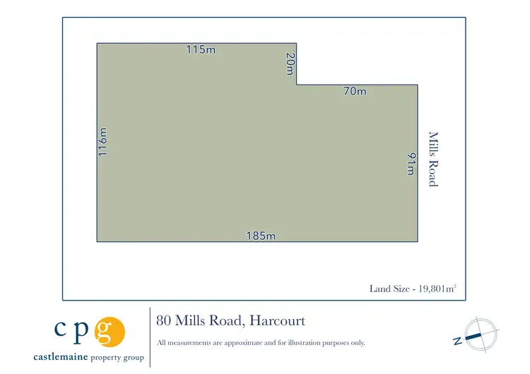 Floorplan of Homely land listing, 80 Mills Road, Harcourt VIC 3453
