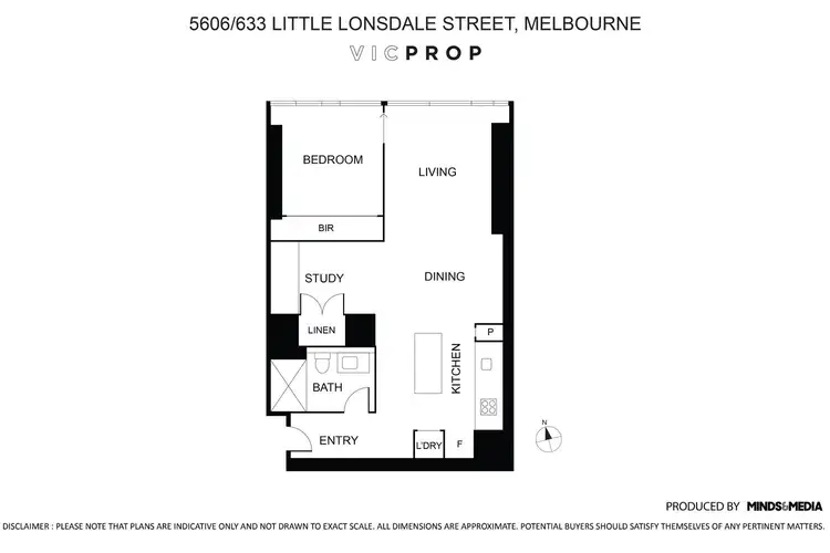 Floorplan of Homely apartment listing, 5606/633 Little Lonsdale Street, Melbourne VIC 3000