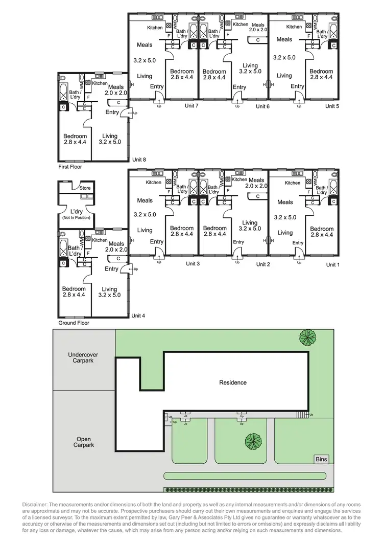 Floorplan of Homely block of units listing, 1-8/3 Lower Dandenong Road, Mentone VIC 3194