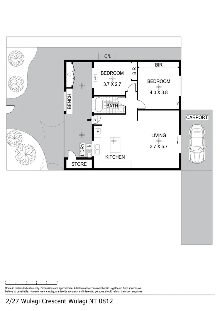 Floorplan of Homely unit listing, 2/27 Wulagi Crescent, Wulagi NT 812