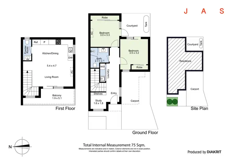 Floorplan of Homely townhouse listing, 15 Aliwal Street, West Footscray VIC 3012