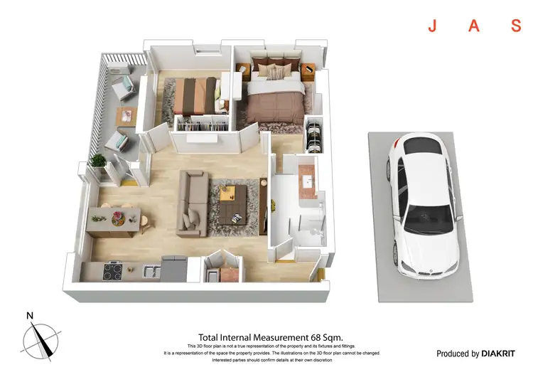 Floorplan of Homely apartment listing, 306/12 Napier Street, Footscray VIC 3011