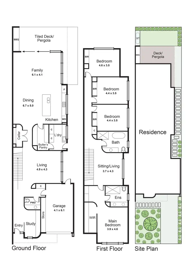 Floorplan of Homely townhouse listing, 7B Glenmer Street, Bentleigh VIC 3204