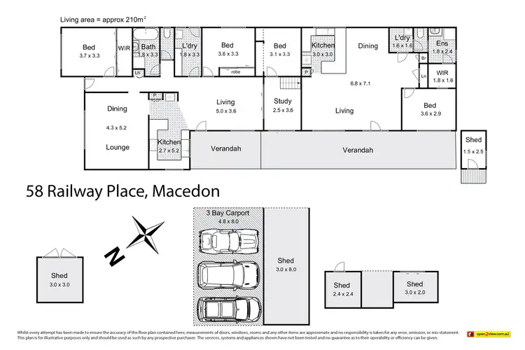 Floorplan of Homely house listing, 58 Railway Place, Macedon VIC 3440