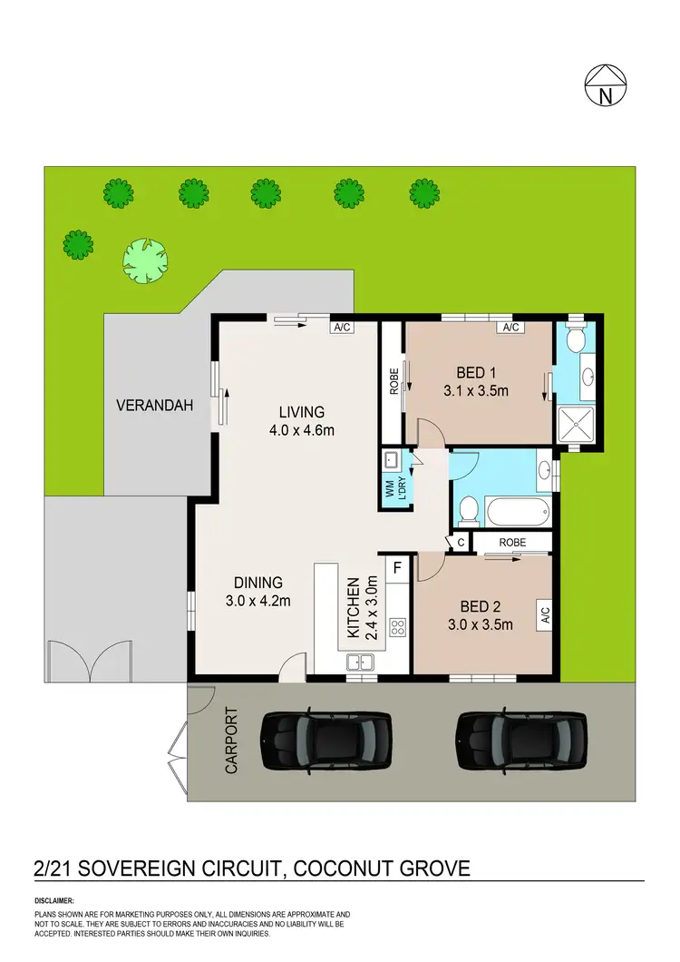 Floorplan of Homely house listing, 2/21 Sovereign Circuit, Coconut Grove NT 810