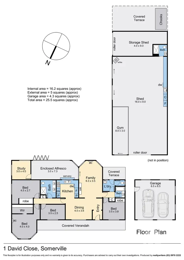 Floorplan of Homely house listing, 1 David Close, Somerville VIC 3912