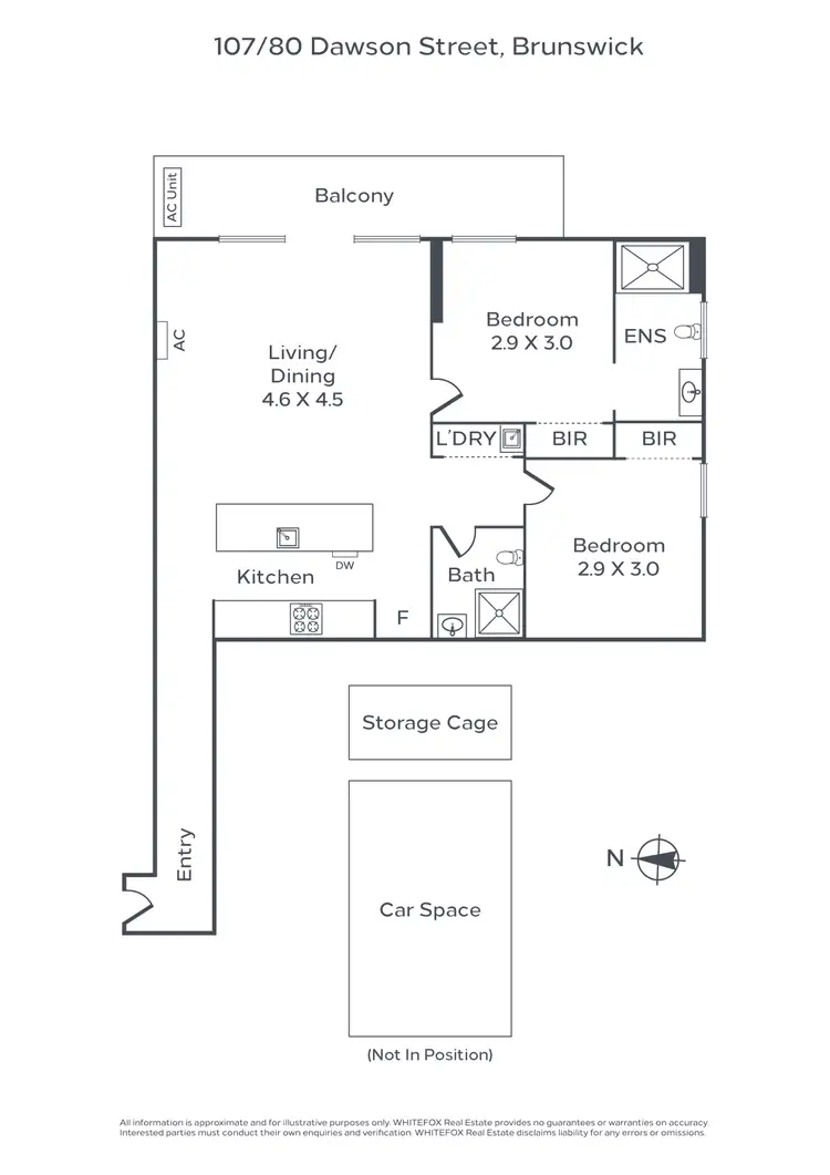 Floorplan of Homely apartment listing, 107/80 Dawson Street, Brunswick VIC 3056
