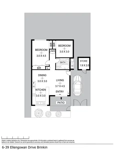 Floorplan of Homely unit listing, 6/39 Ellengowan Drive, Brinkin NT 810