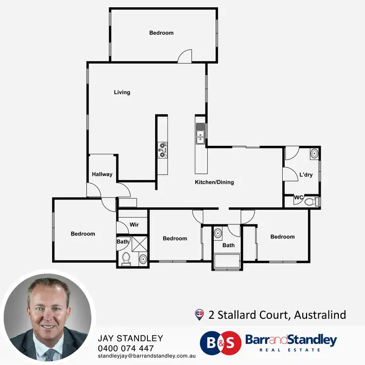 Floorplan of Homely house listing, 2 Stallard Court, Australind WA 6233
