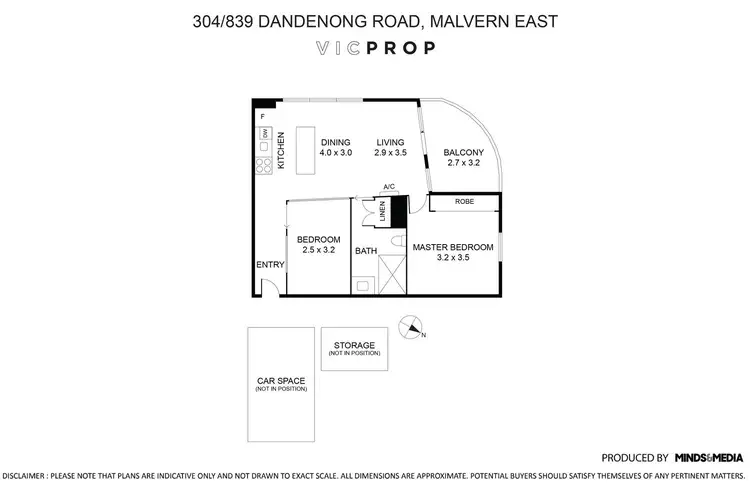Floorplan of Homely apartment listing, 304/839 Dandenong Road, Malvern East VIC 3145