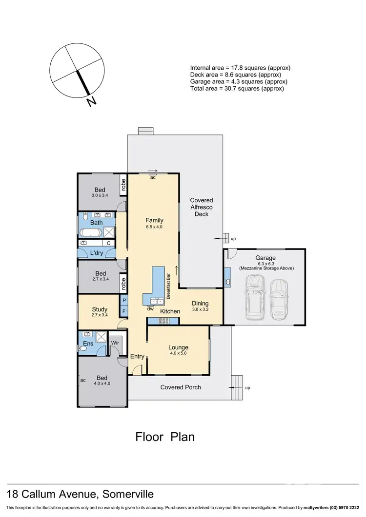 Floorplan of Homely house listing, 18 Callum Avenue, Somerville VIC 3912