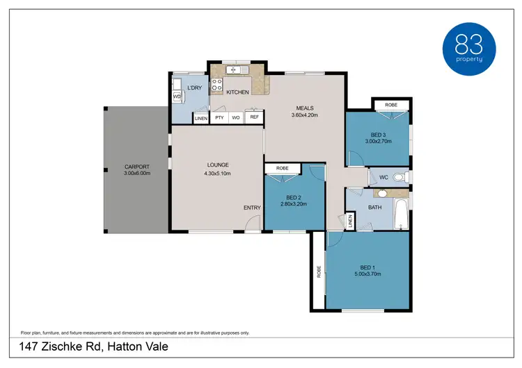 Floorplan of Homely house listing, 147 Zischke Road, Hatton Vale QLD 4341