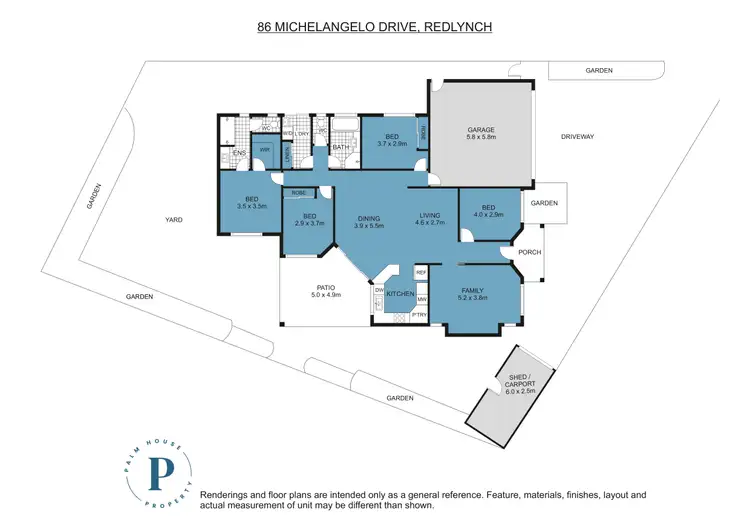 Floorplan of Homely house listing, 86 Michaelangelo Drive, Redlynch QLD 4870