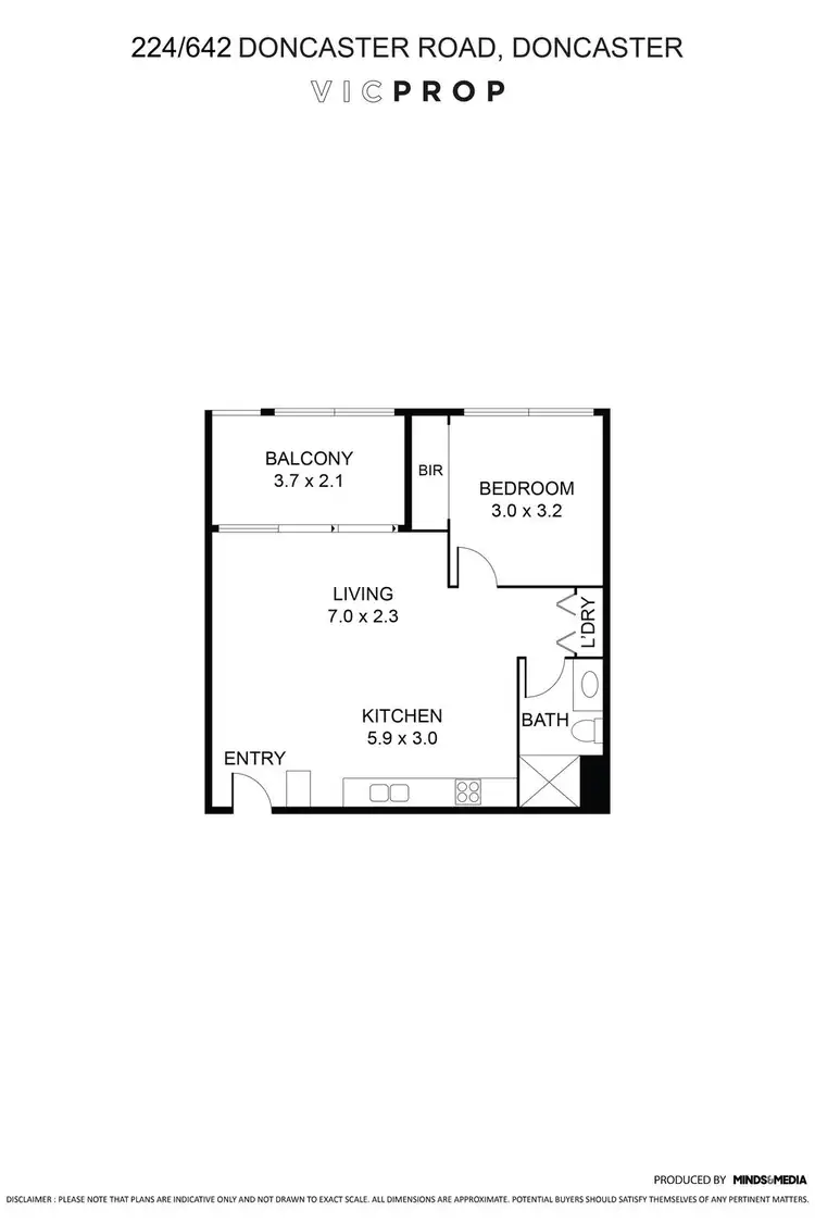 Floorplan of Homely apartment listing, 224/642 Doncaster Road, Doncaster VIC 3108