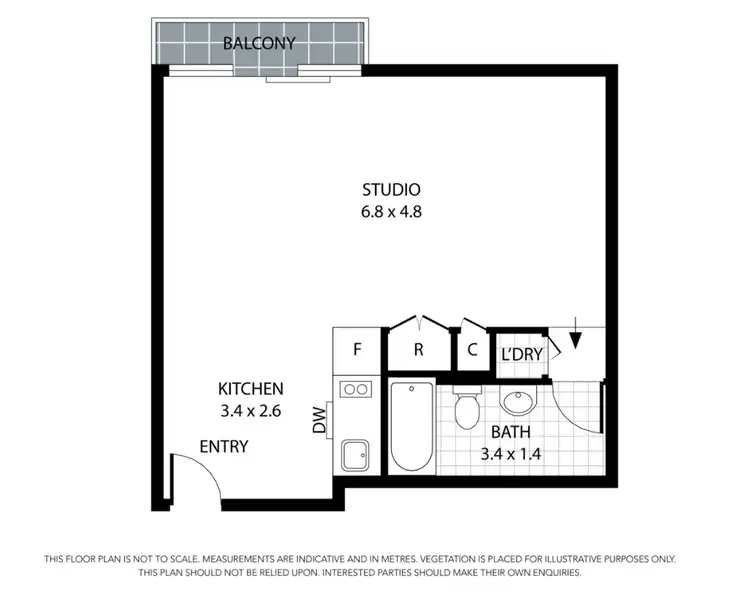 Floorplan of Homely apartment listing, 507/399 Bourke Street, Melbourne VIC 3000
