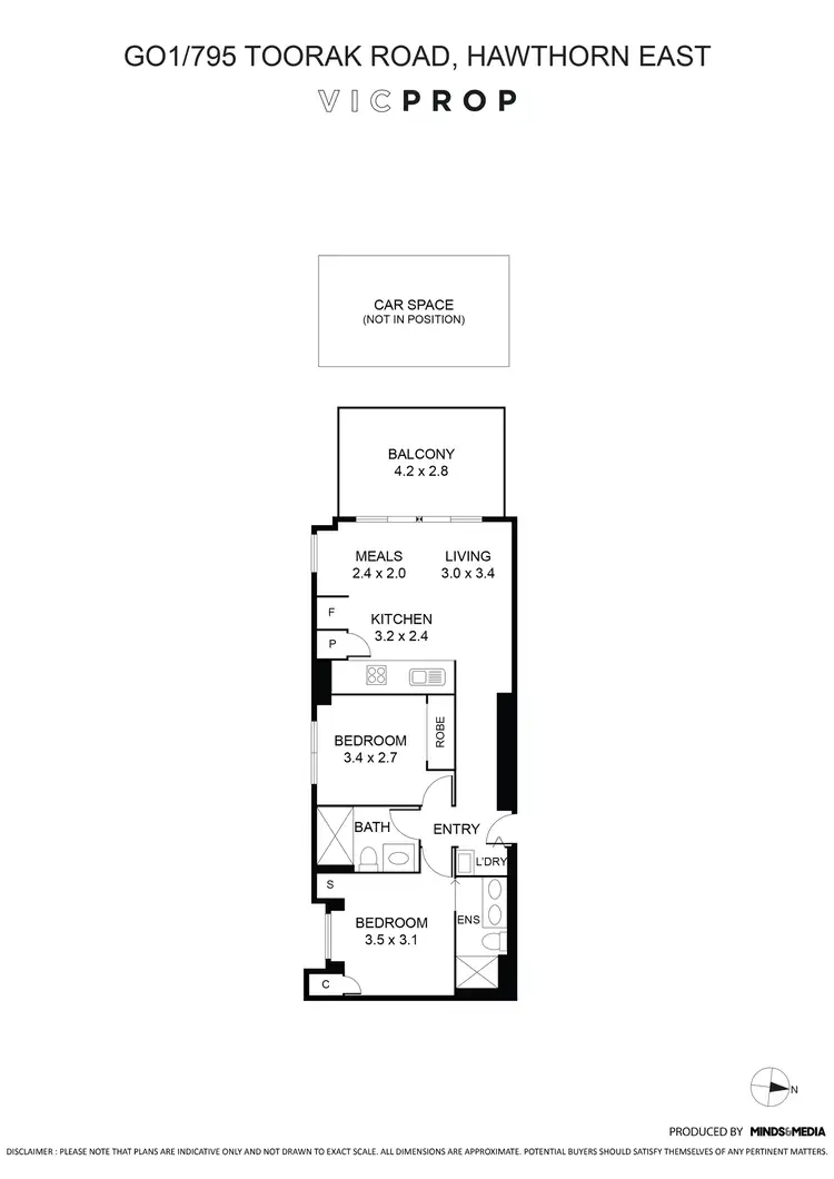 Floorplan of Homely apartment listing, G01/795 Toorak Road, Hawthorn East VIC 3123