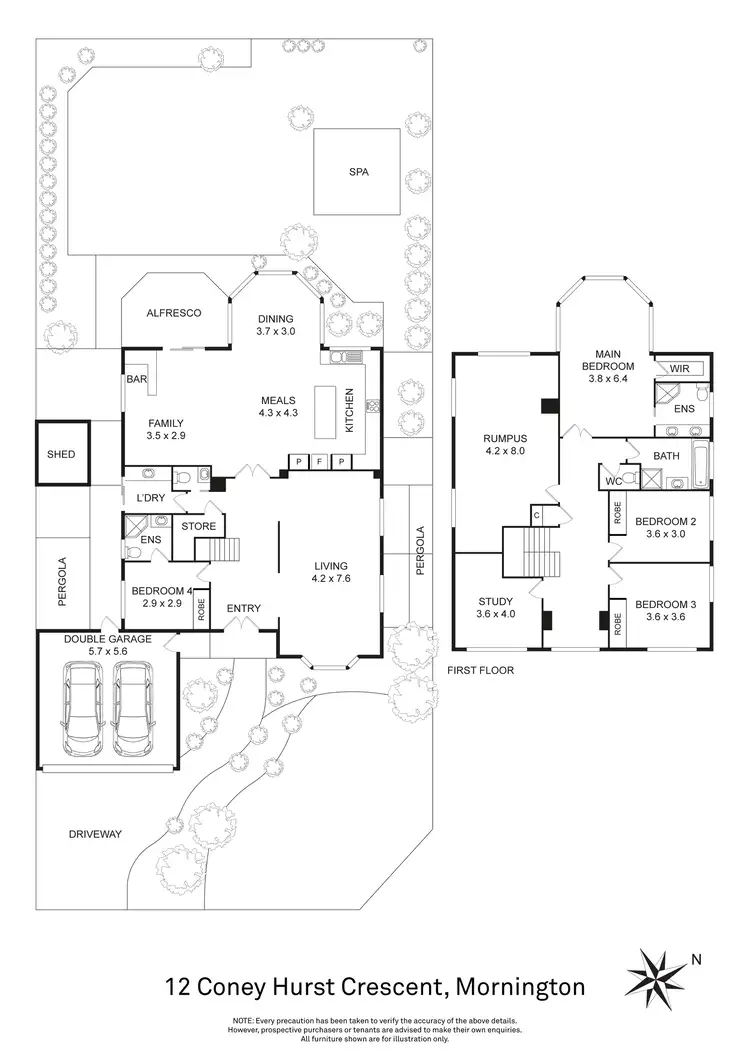 Floorplan of Homely house listing, 12 Coney Hurst Crescent, Mornington VIC 3931