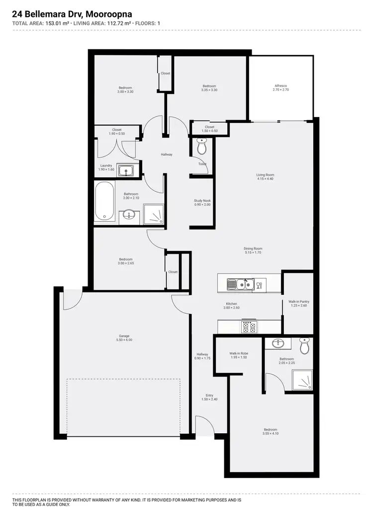 Floorplan of Homely house listing, 24 Bellemara Drive, Mooroopna VIC 3629