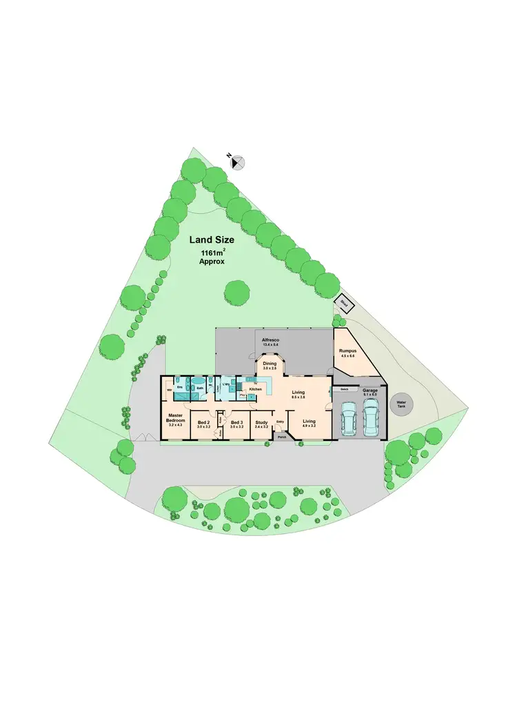 Floorplan of Homely house listing, 13 Walnut Grove Court, Kilmore VIC 3764