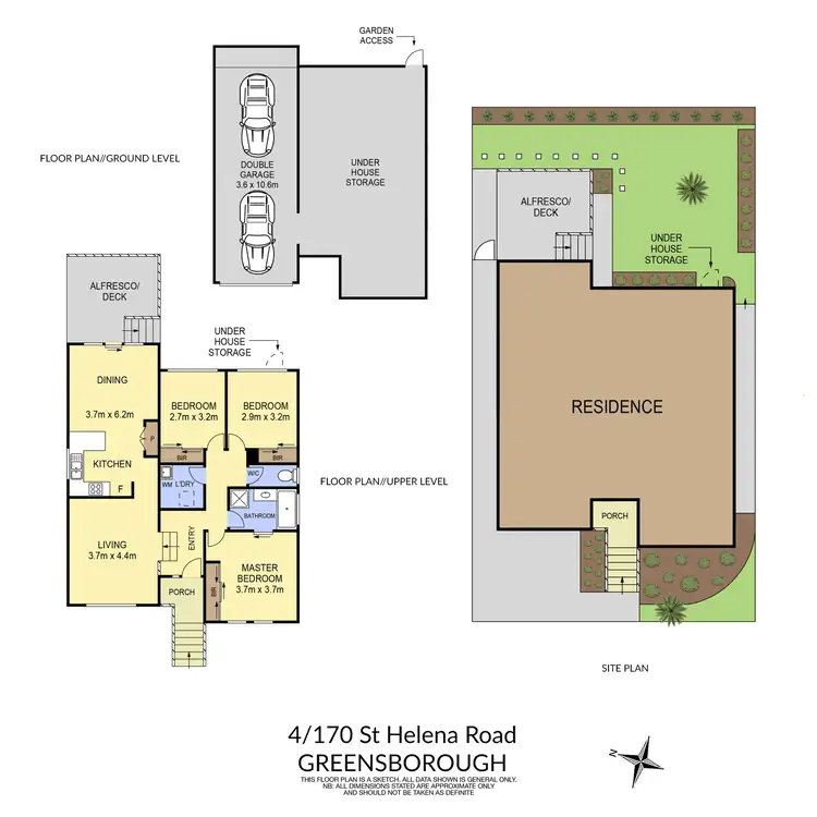 Floorplan of Homely townhouse listing, 4/170 - 184 St Helena Road, Greensborough VIC 3088