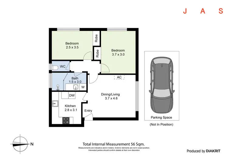 Floorplan of Homely apartment listing, 6/73 Kingsville Street, Kingsville VIC 3012