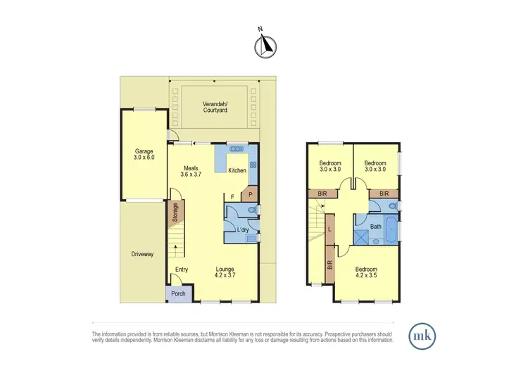 Floorplan of Homely townhouse listing, 2/64D Narina Way, Epping VIC 3076