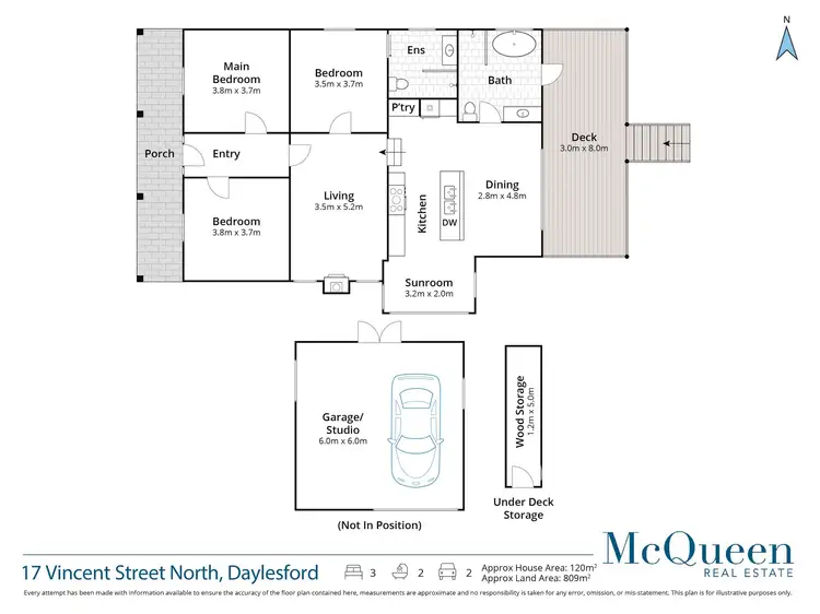 Floorplan of Homely house listing, 17 Vincent Street North, Daylesford VIC 3460