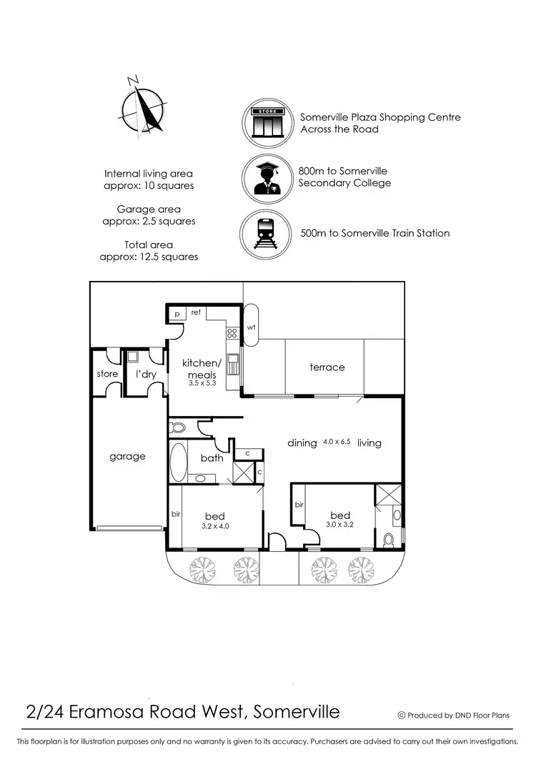 Floorplan of Homely unit listing, 2/24 Eramosa Road West, Somerville VIC 3912