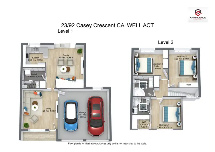 Floorplan of Homely townhouse listing, 23/92 Casey Crescent, Calwell ACT 2905