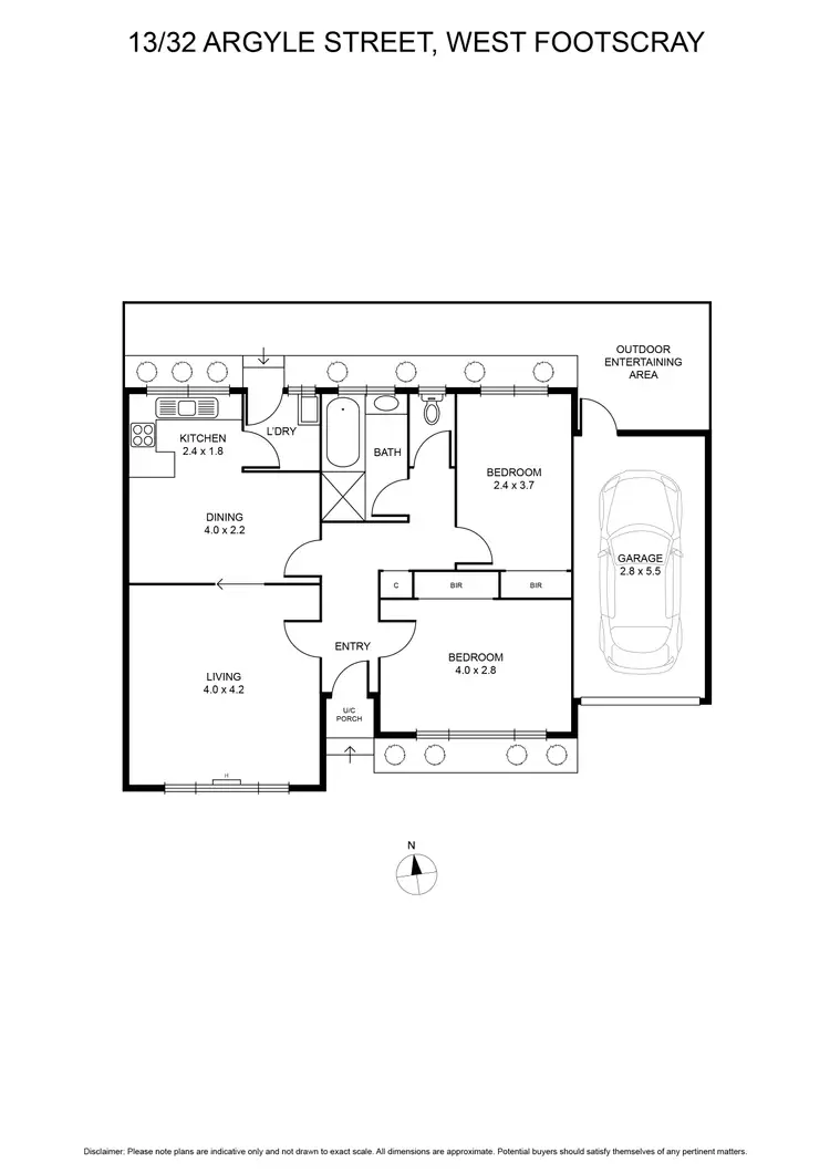 Floorplan of Homely villa listing, 13/32 Argyle Street, West Footscray VIC 3012