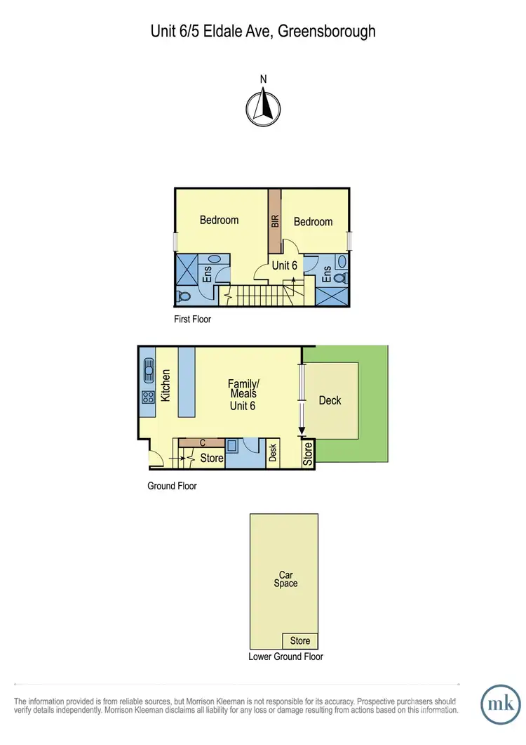 Floorplan of Homely townhouse listing, 6/5 Eldale Avenue, Greensborough VIC 3088