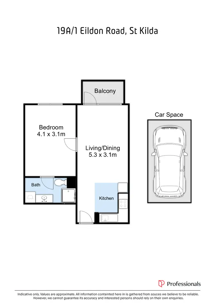 Floorplan of Homely apartment listing, 19A/1 Eildon Road, St Kilda VIC 3182
